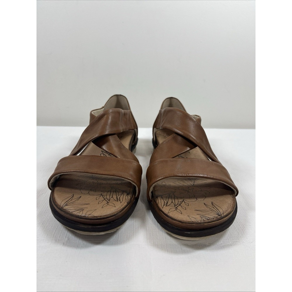 Remonte Womens 40/8.5 Gizella Leather Sandal Brown Slip On Shoes Comfort Summer - Picture 2 of 14